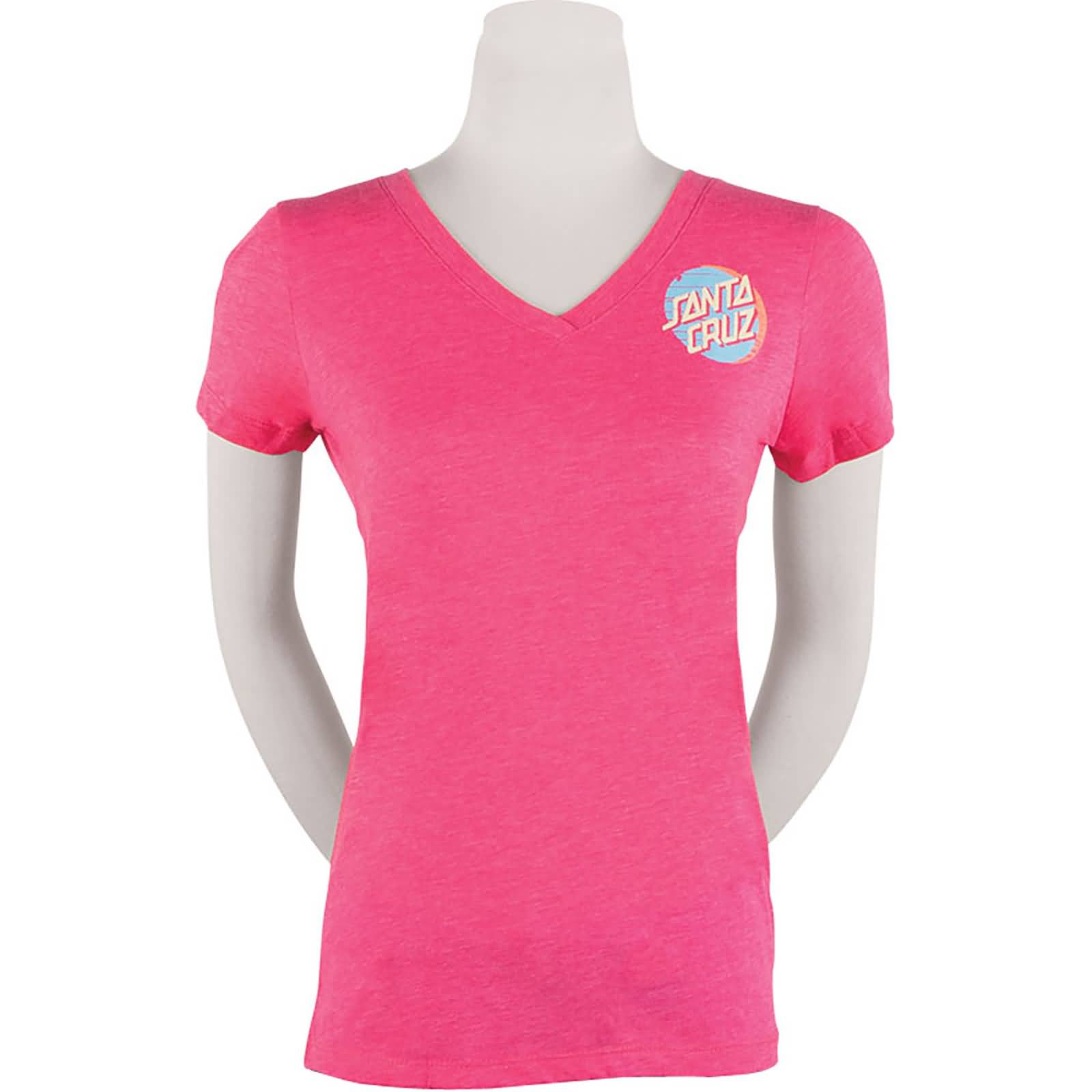 Santa Cruz Drift Dot V-Neck Girls Short-Sleeve Shirts - Brand New