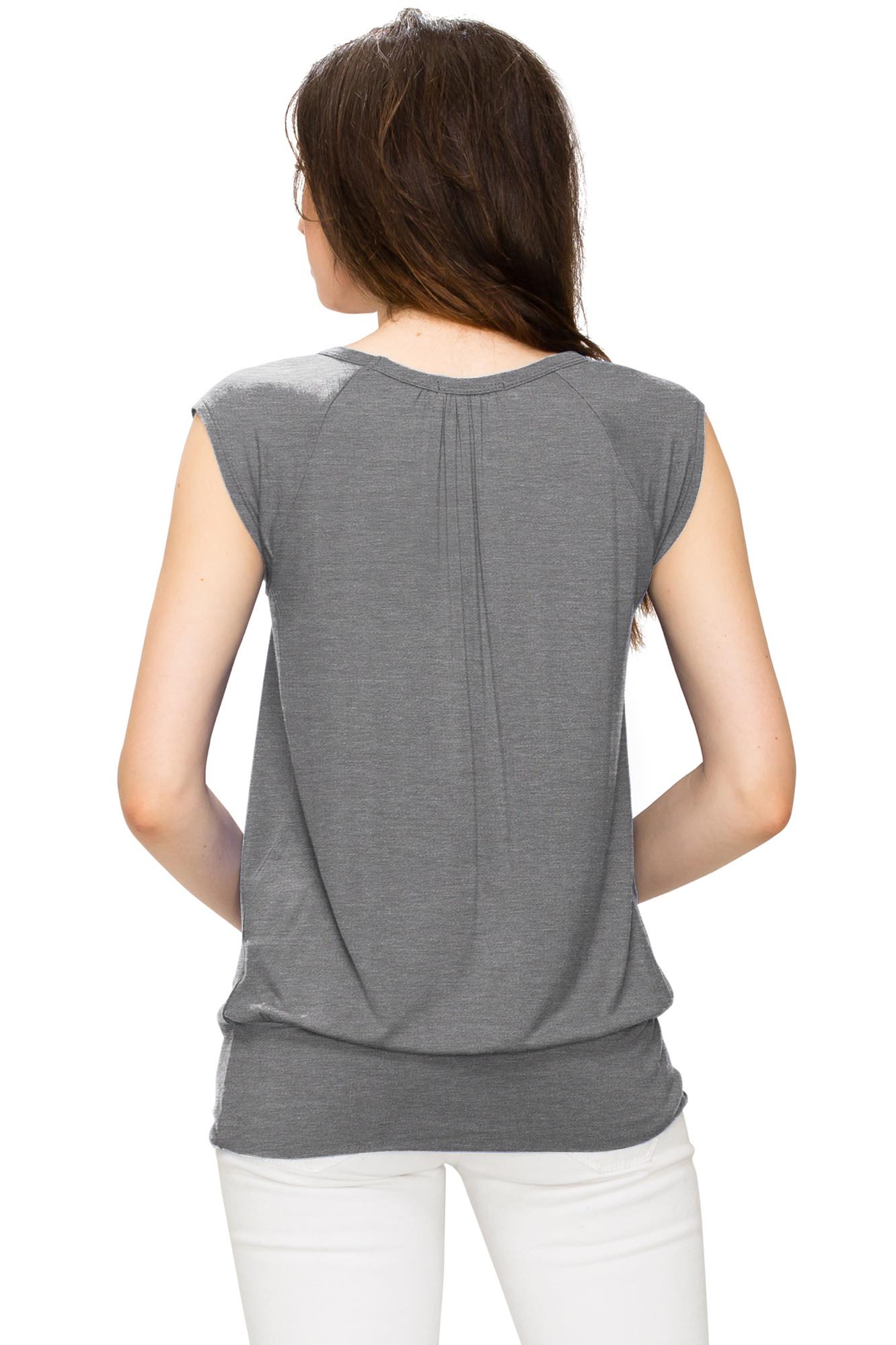 Scoop Neck Short Sleeve Top for Women