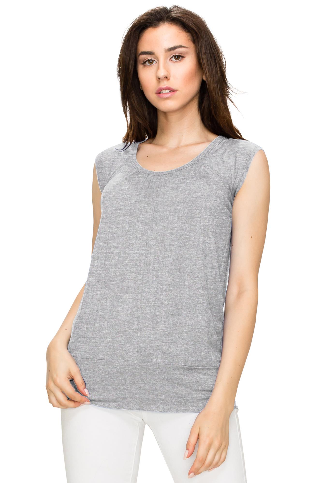 Scoop Neck Short Sleeve Top for Women