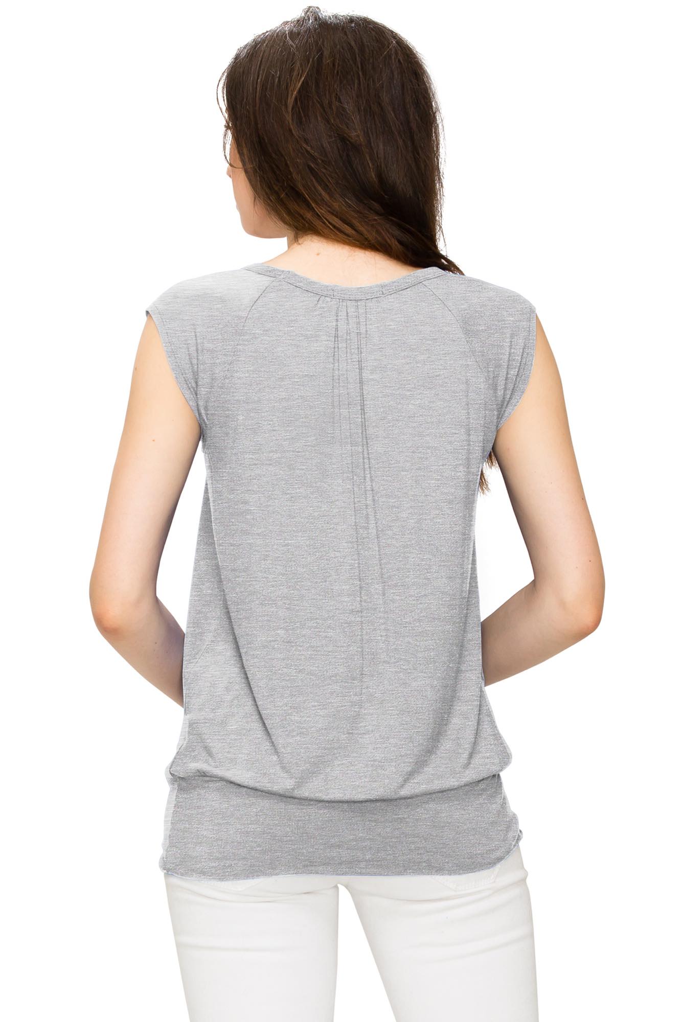 Scoop Neck Short Sleeve Top for Women