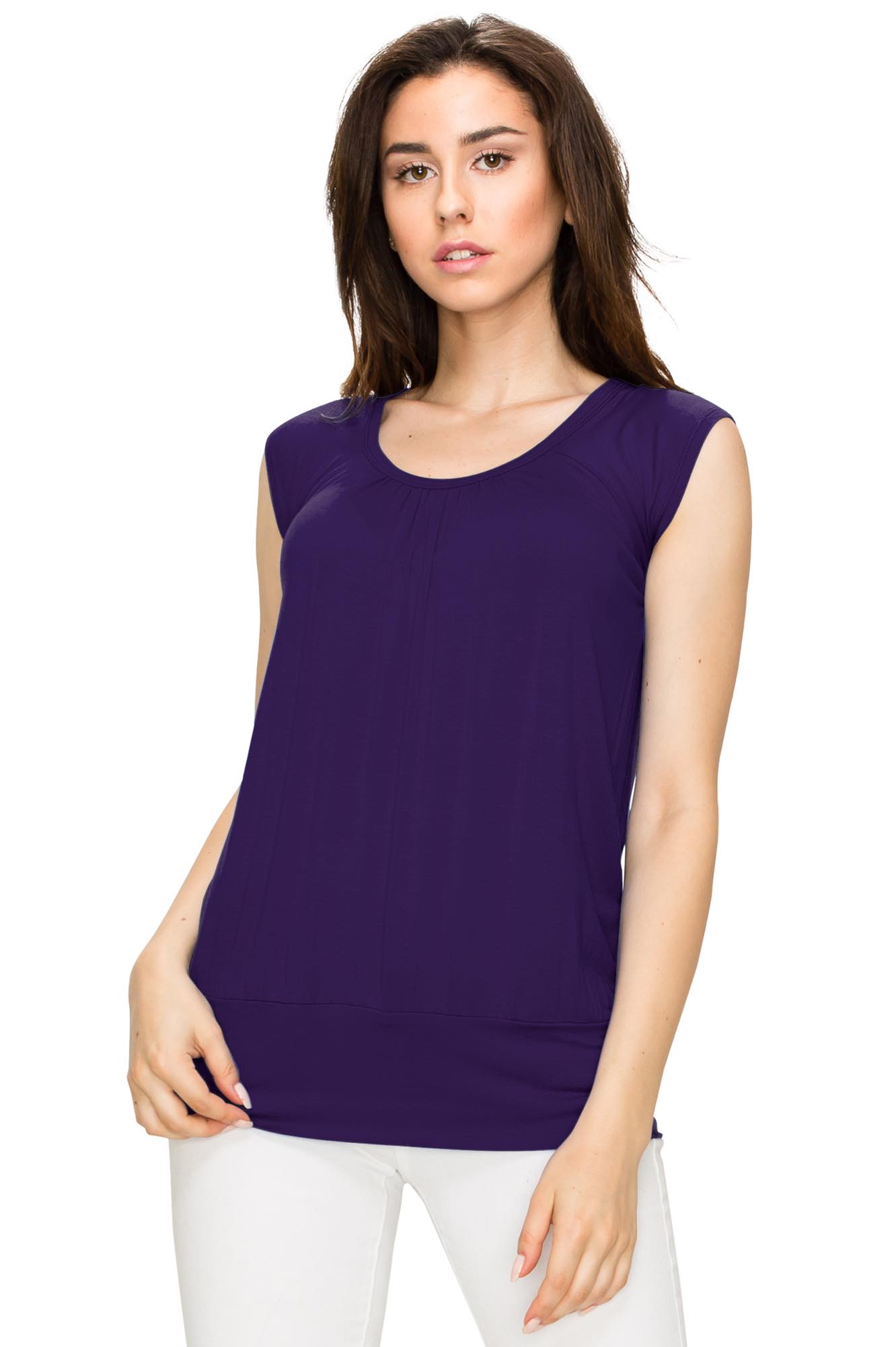 Scoop Neck Short Sleeve Top for Women