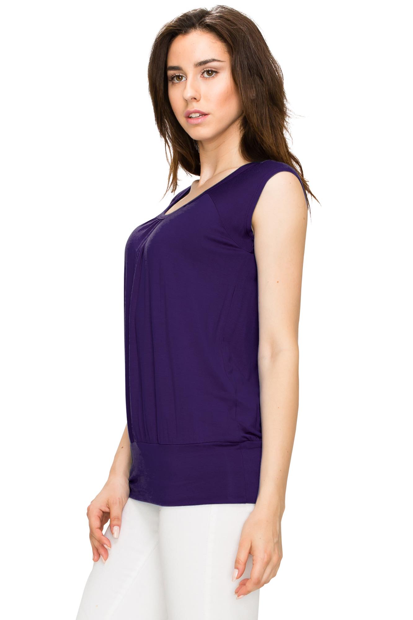 Scoop Neck Short Sleeve Top for Women