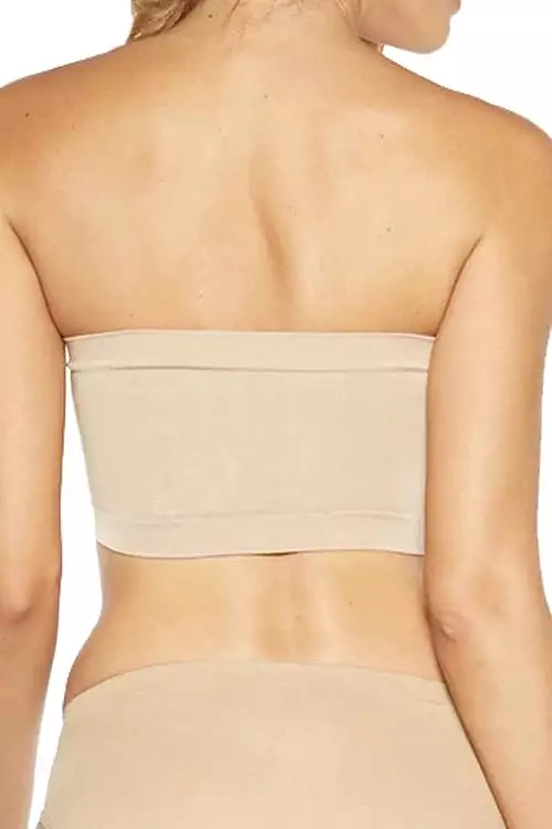 Seamless Nude Bandeau Bra with Underwire