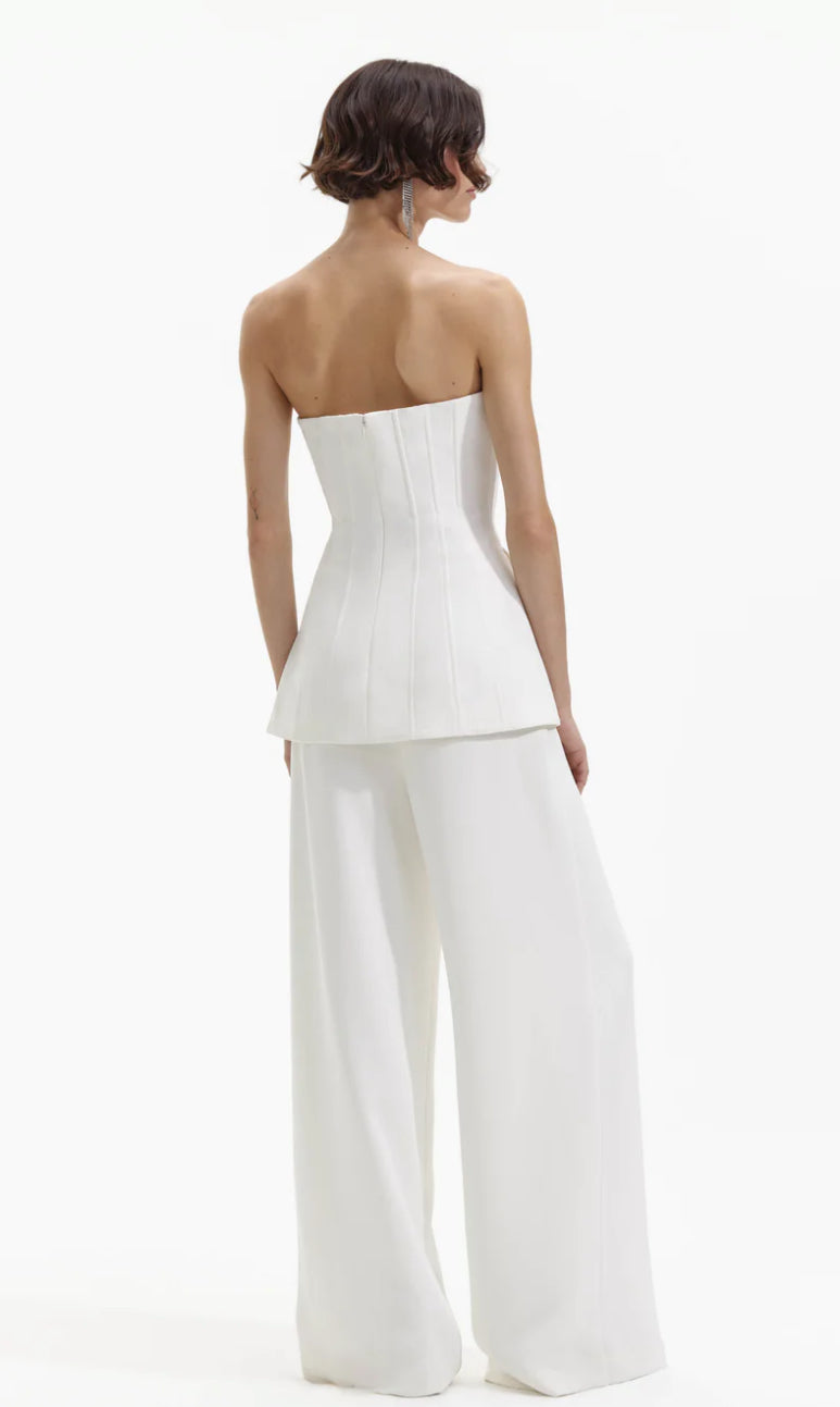 Self-portrait jumpsuit white.