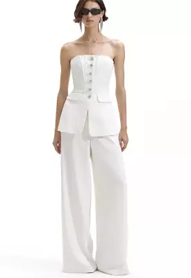 Self-portrait jumpsuit white.