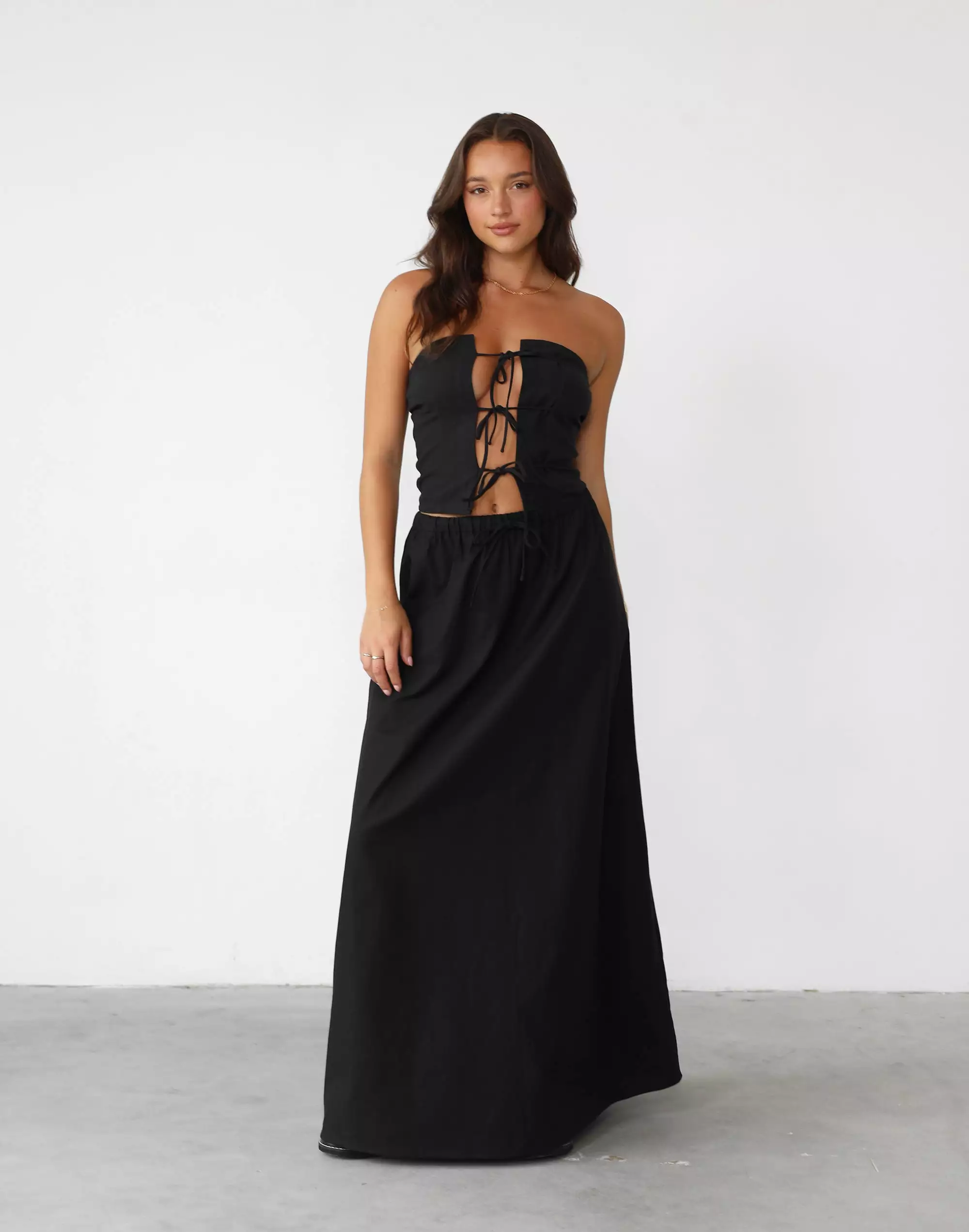 Serene Maxi Skirt - Onyx, Lioness