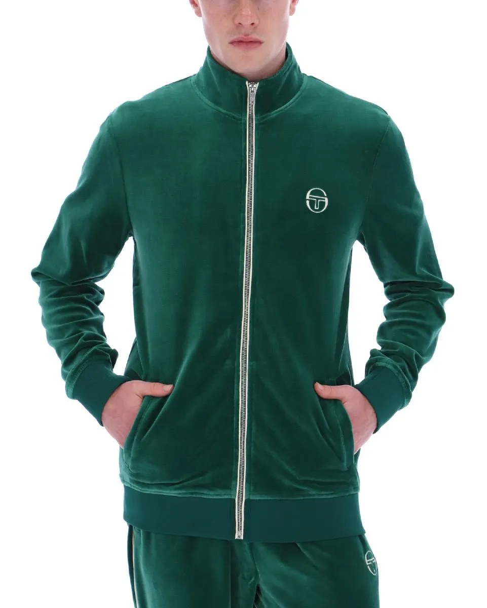 Sergio Tacchini Eddie Velour Track Jacket in Evergreen