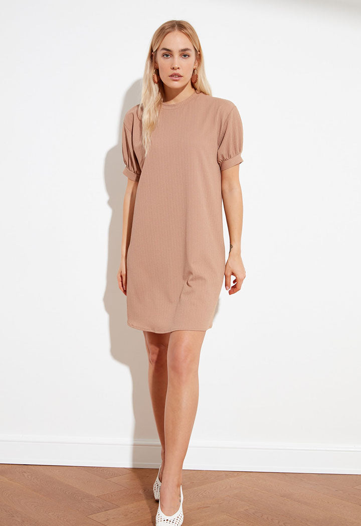 Short Sleeve Puff Dress