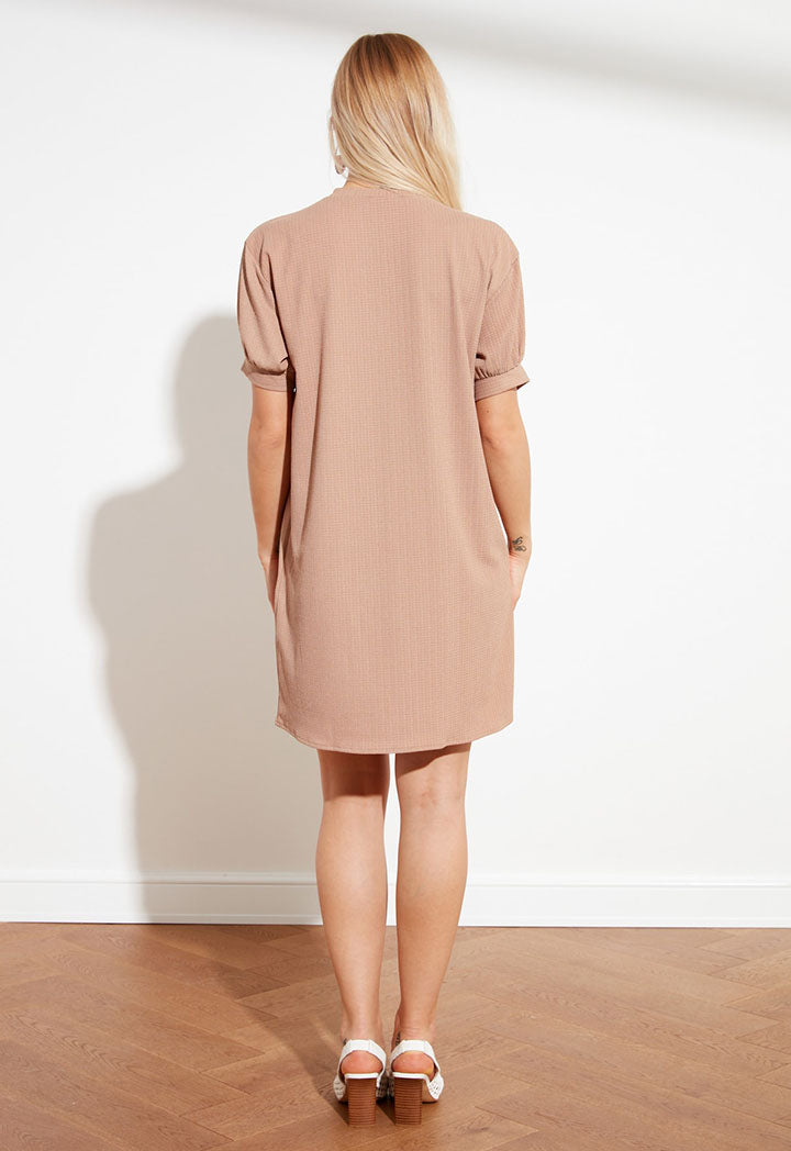 Short Sleeve Puff Dress