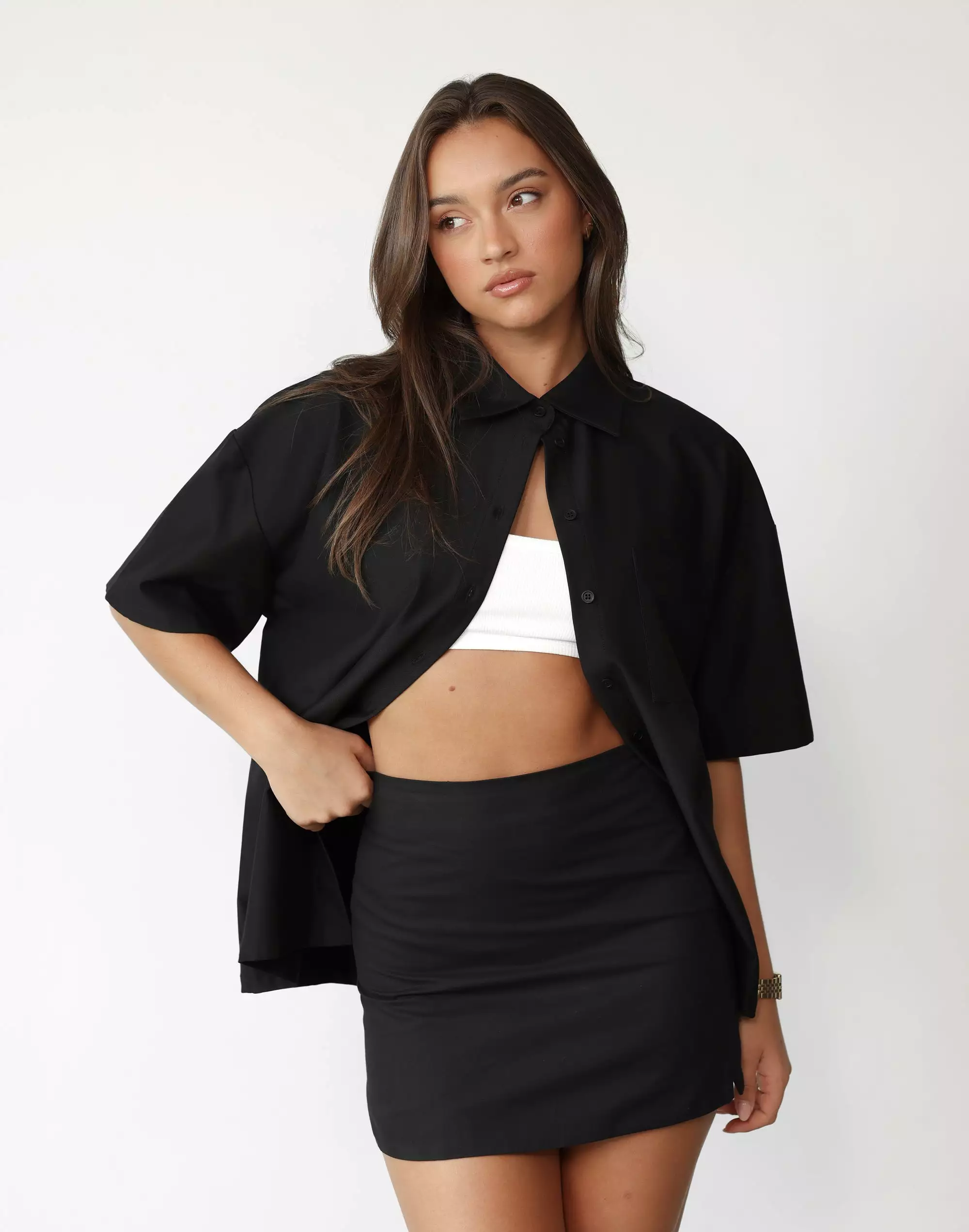 Sierra Black Mini Skirt