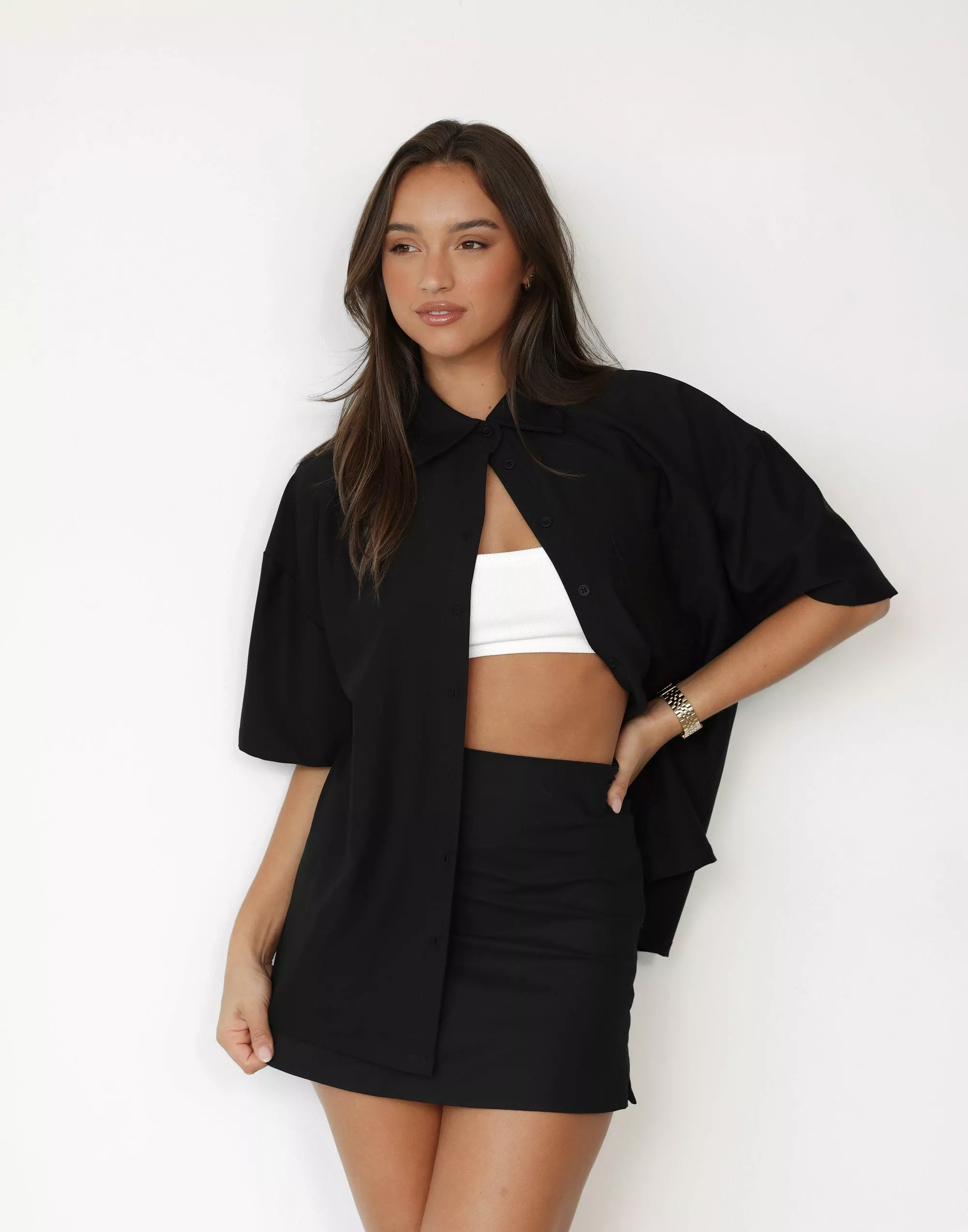 Sierra Black Mini Skirt