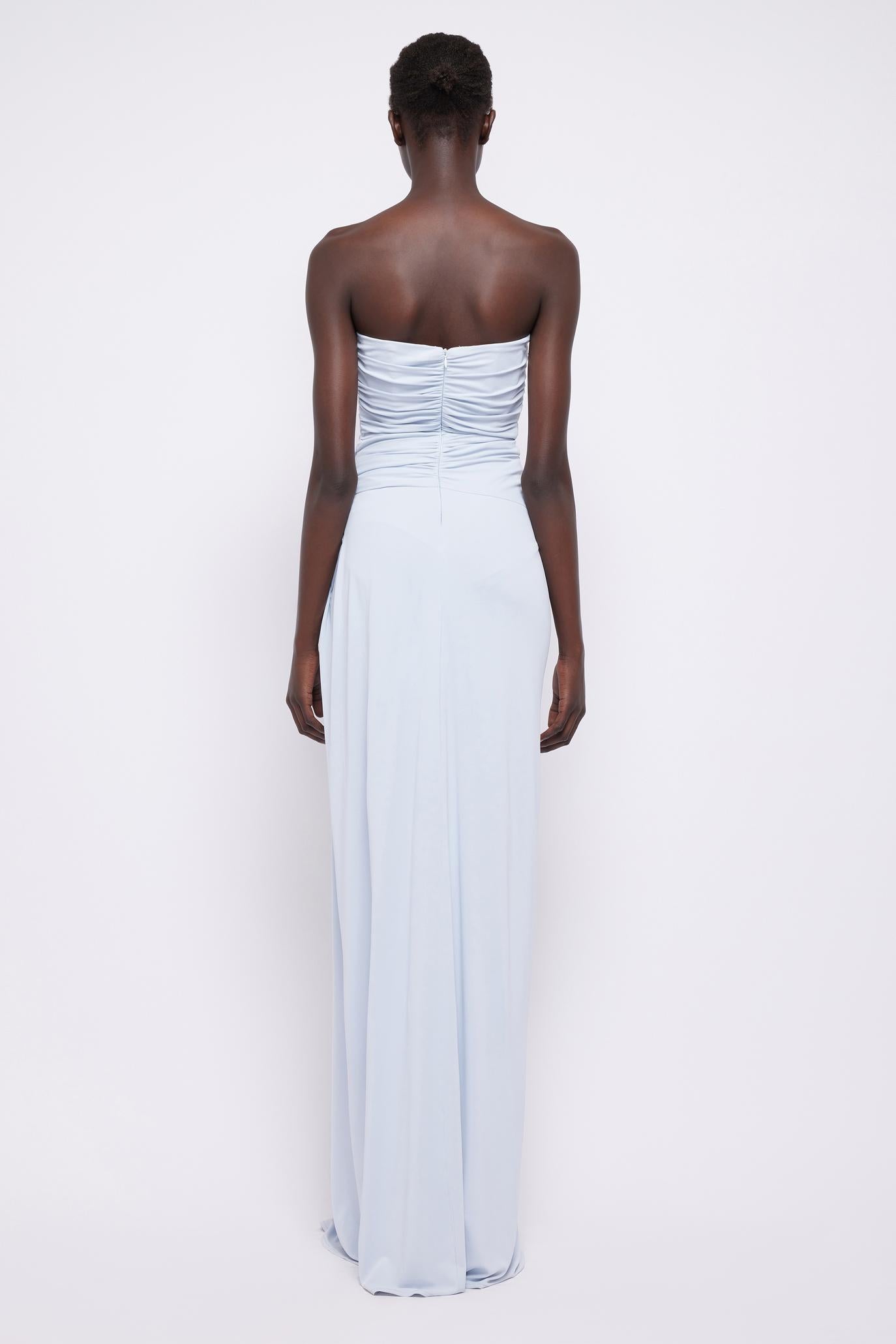 Simkhai Emma Bustier Gown Blue Haze