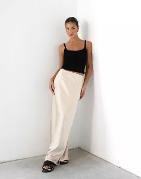 Sincerity Almond Maxi Skirt