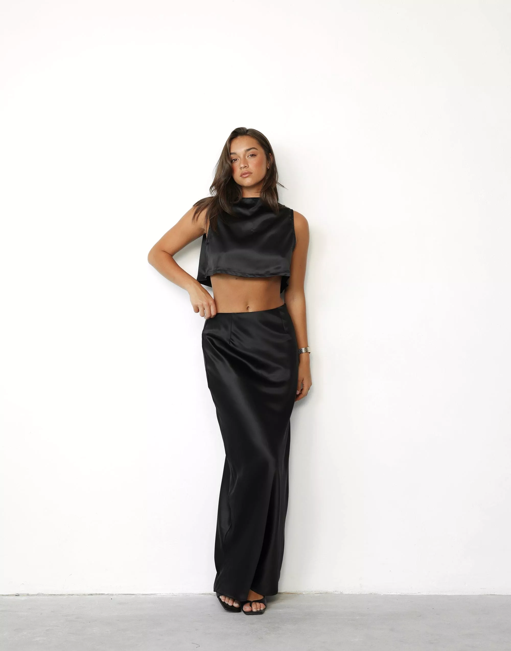 sincerity black maxi skirt