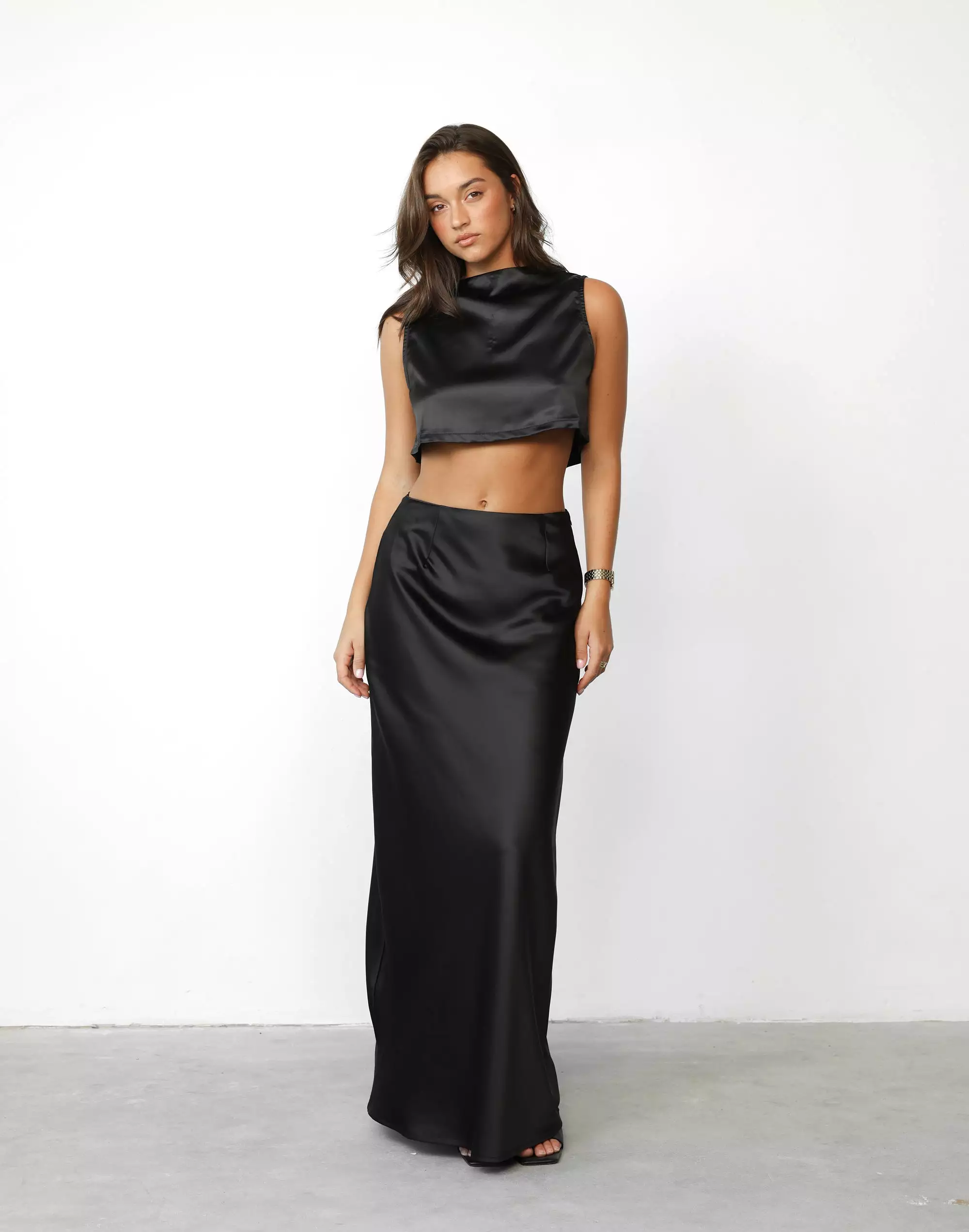 sincerity black maxi skirt