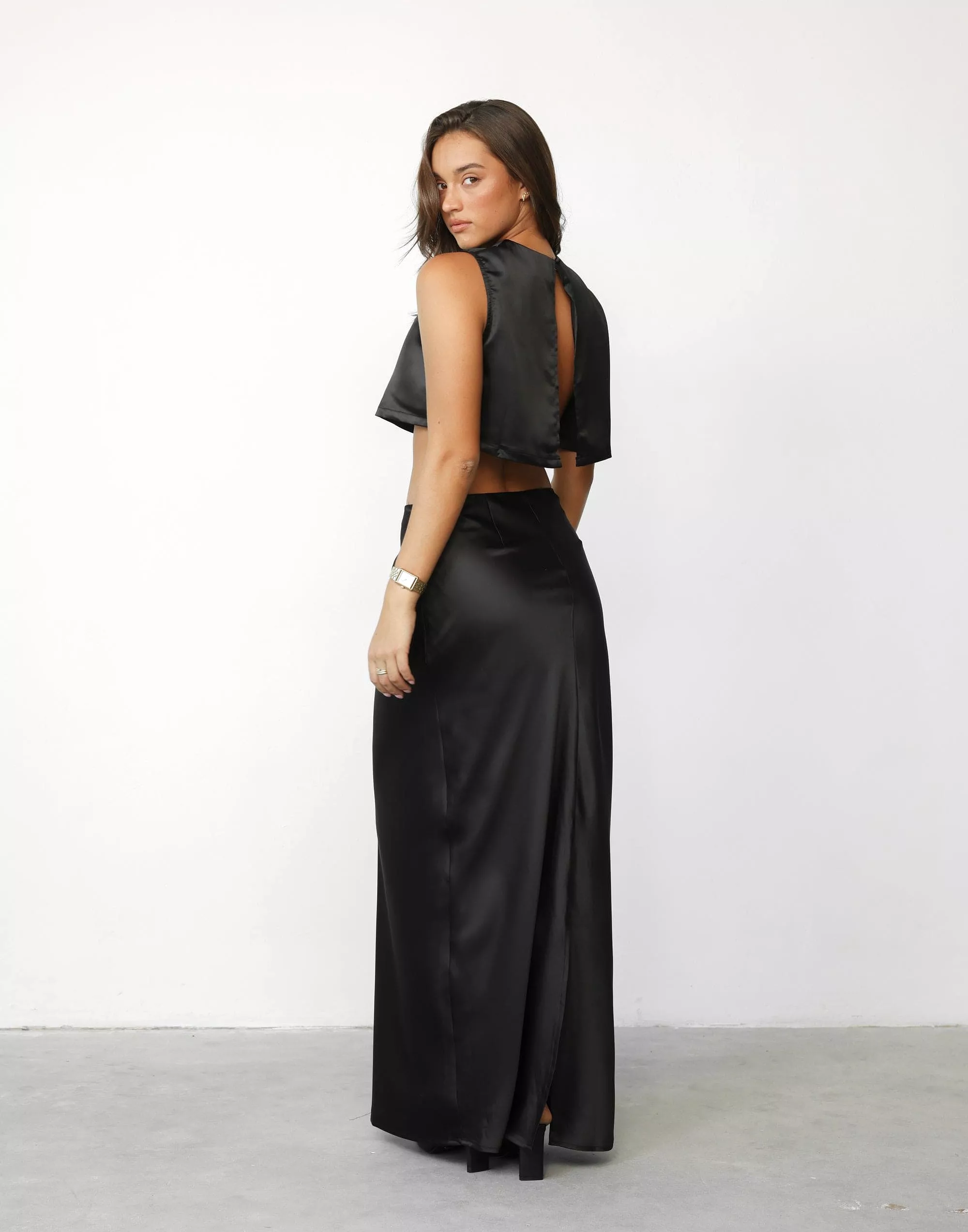 sincerity black maxi skirt