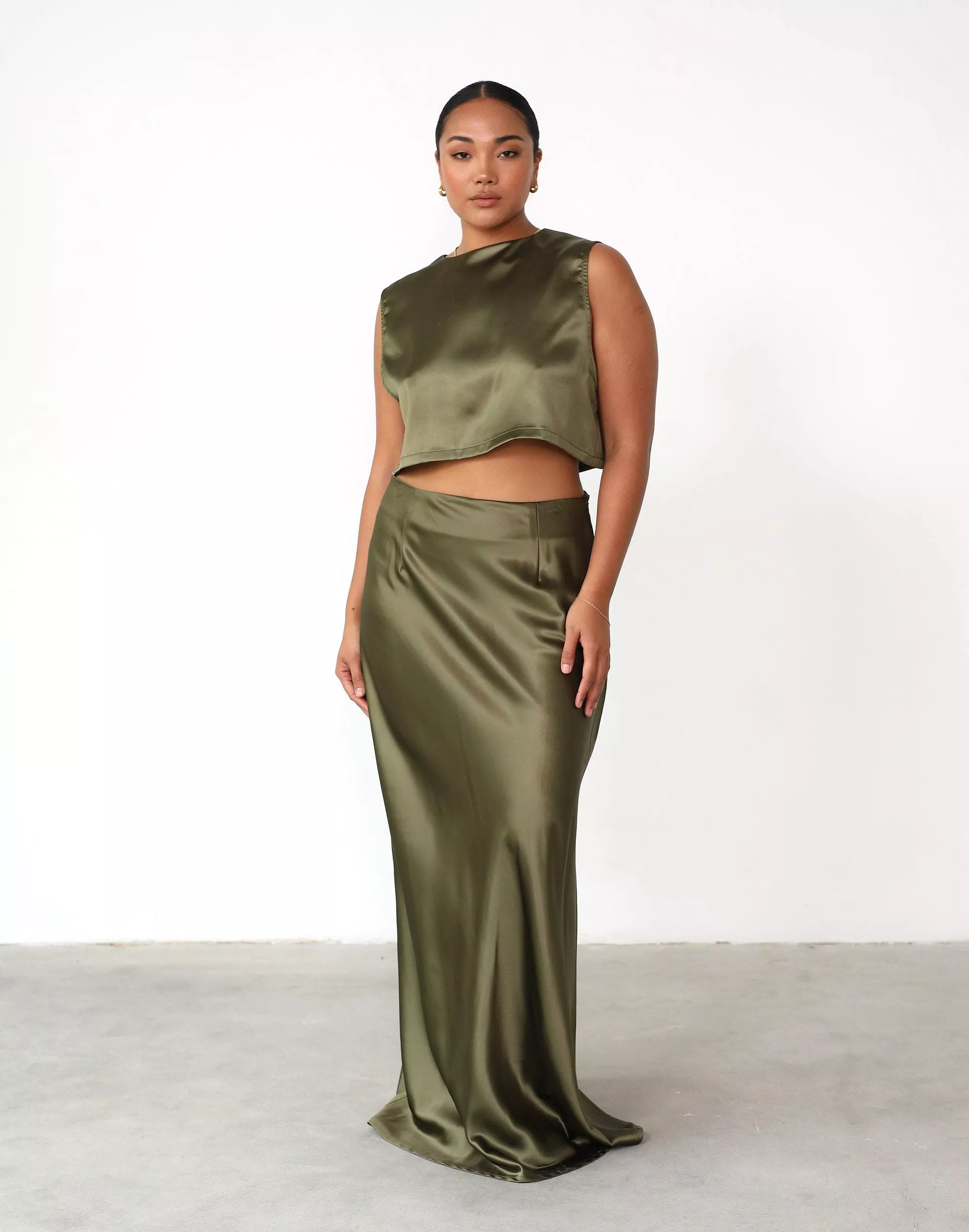 Sincerity Maxi Skirt - Dark Olive