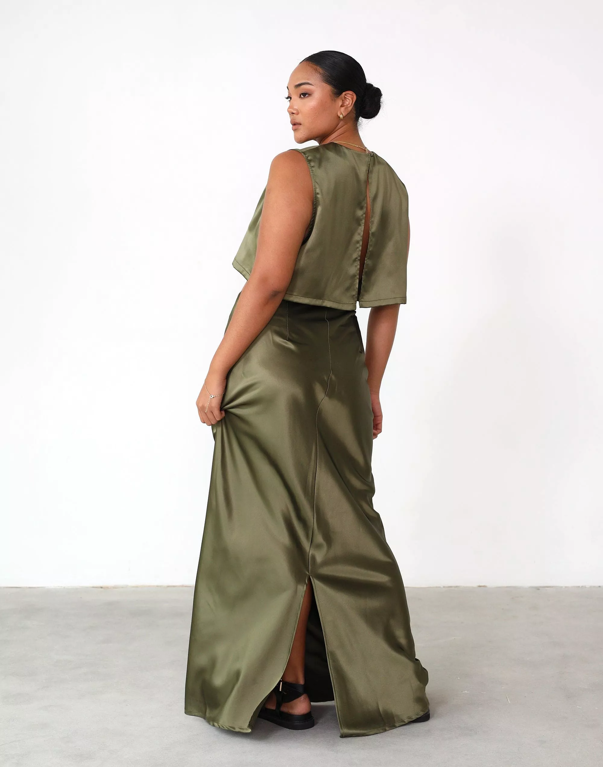 Sincerity Maxi Skirt - Dark Olive