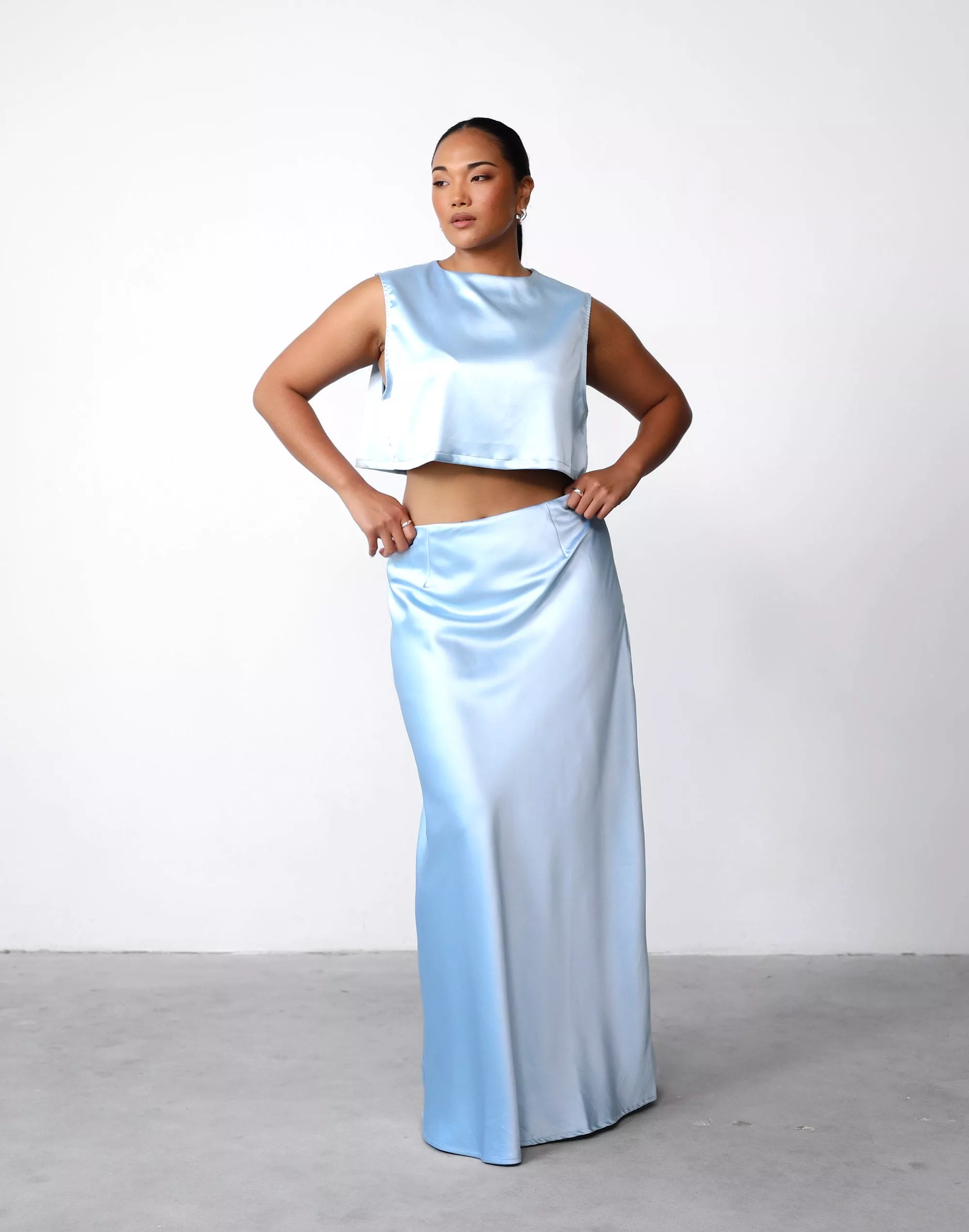 Sincerity Maxi Skirt - Ice Blue