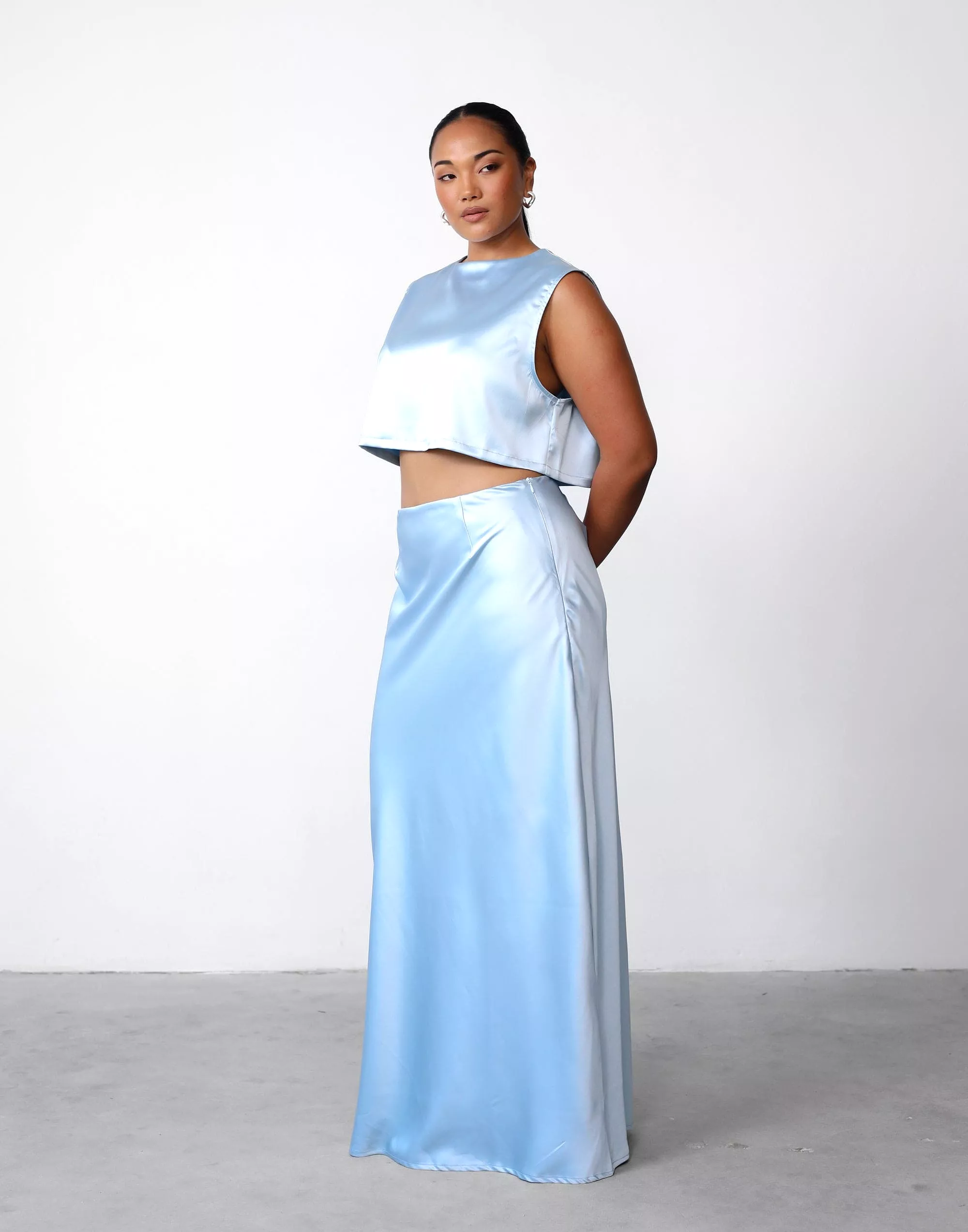 Sincerity Maxi Skirt - Ice Blue