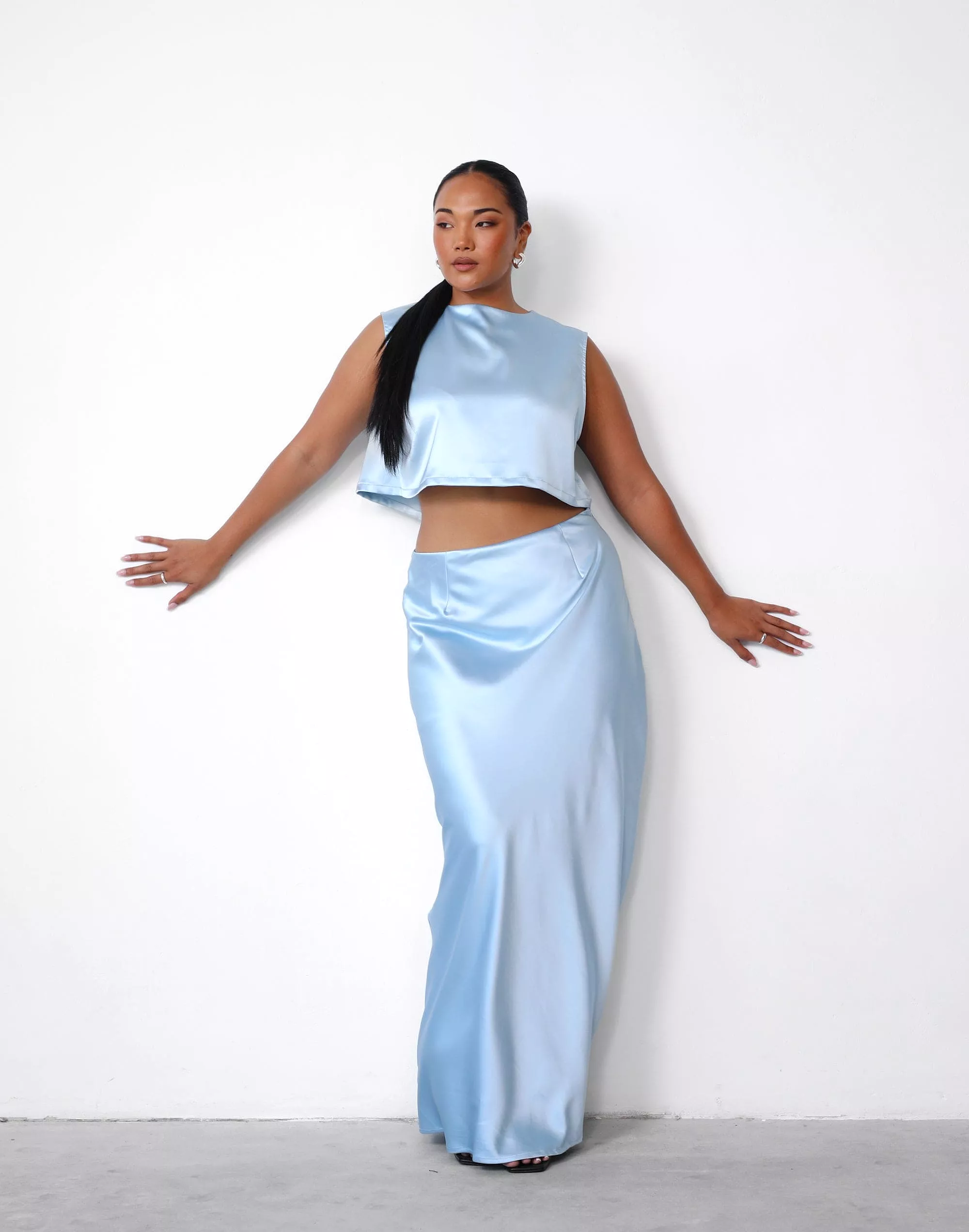 Sincerity Maxi Skirt - Ice Blue