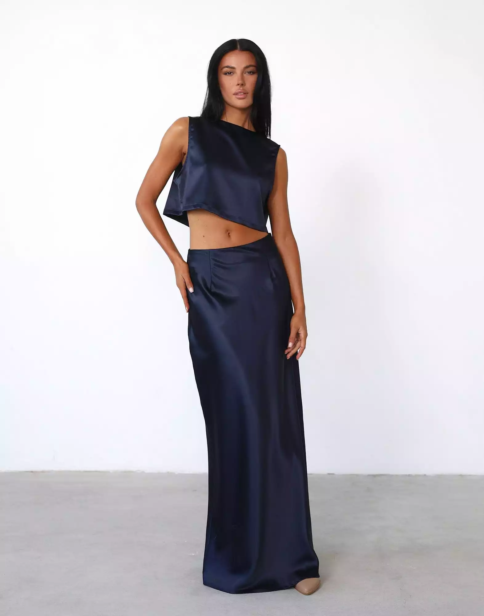 Sincerity Navy Maxi Skirt