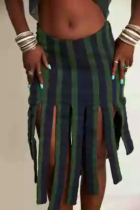 Sise Aso-oke Skirt with Fringe