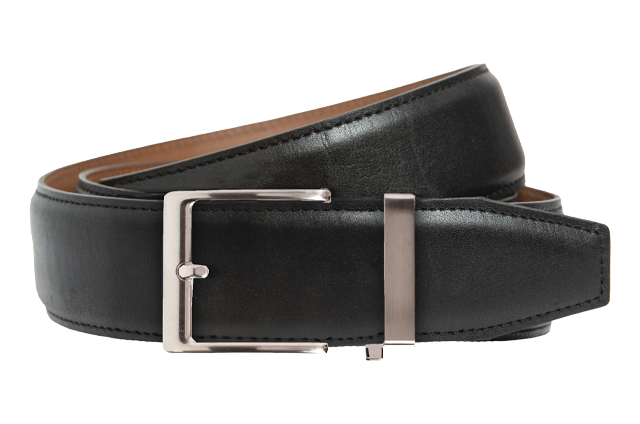 Smooth Black Dress Belt