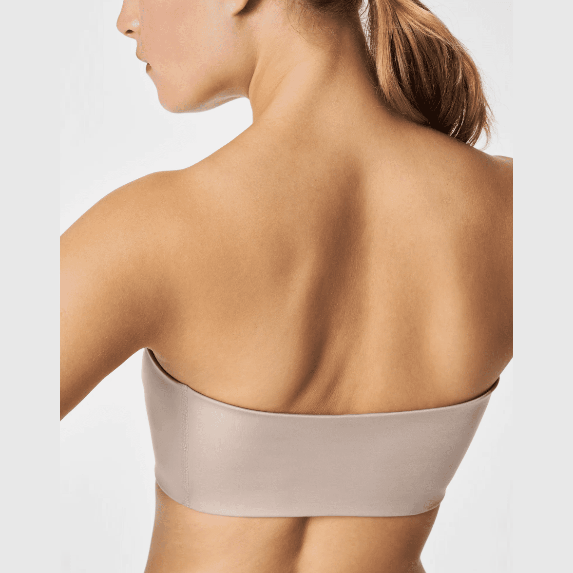 Spanx Beige Bandeau Bra in Champagne Beige and Black