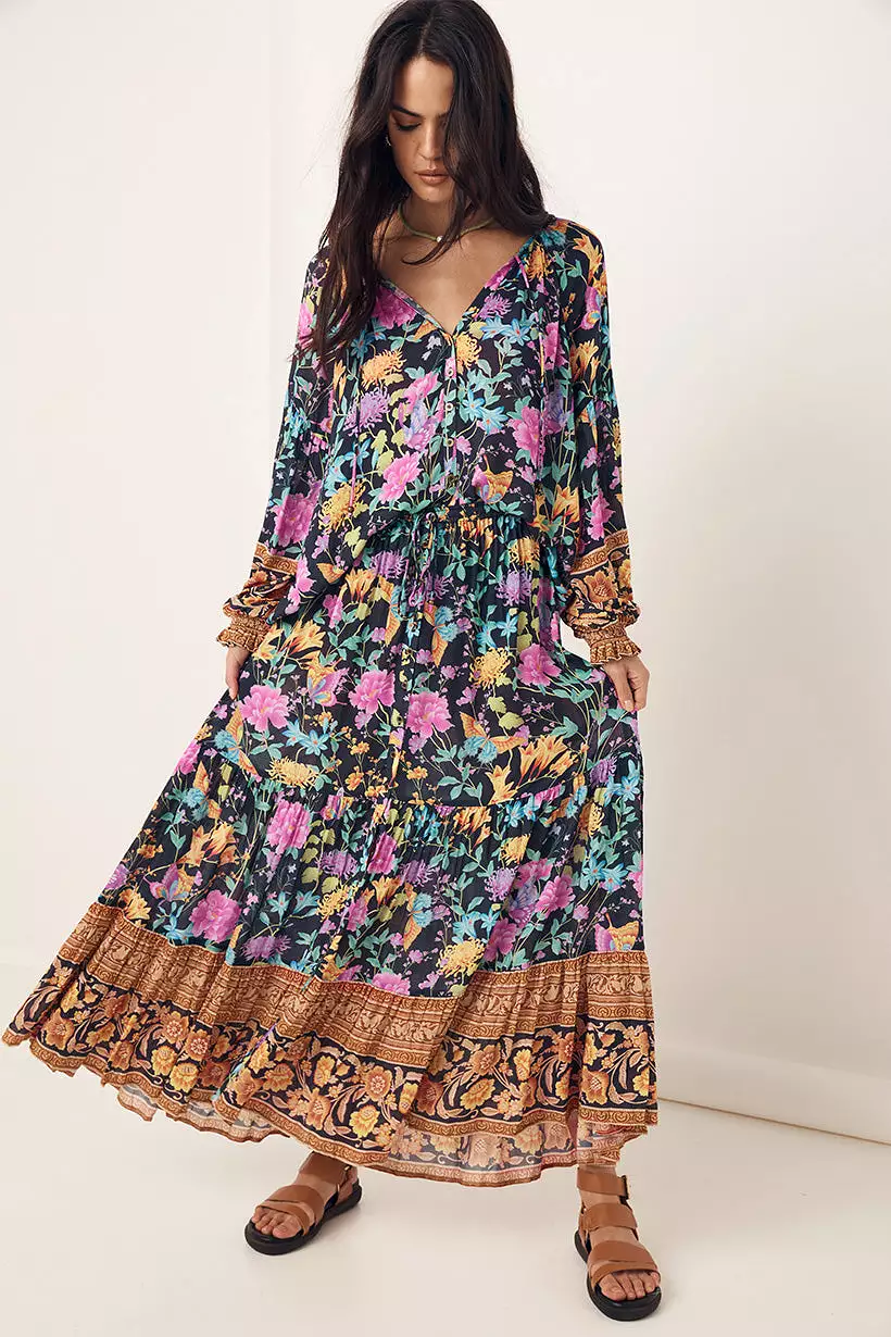 Spell Gypsy Butterfly Midi Skirt Firefly