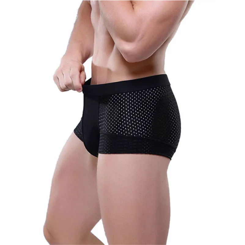 Men's Mesh Boxer Briefs XL-3XL, Sexy and Breathable Meryl Underwear for Man