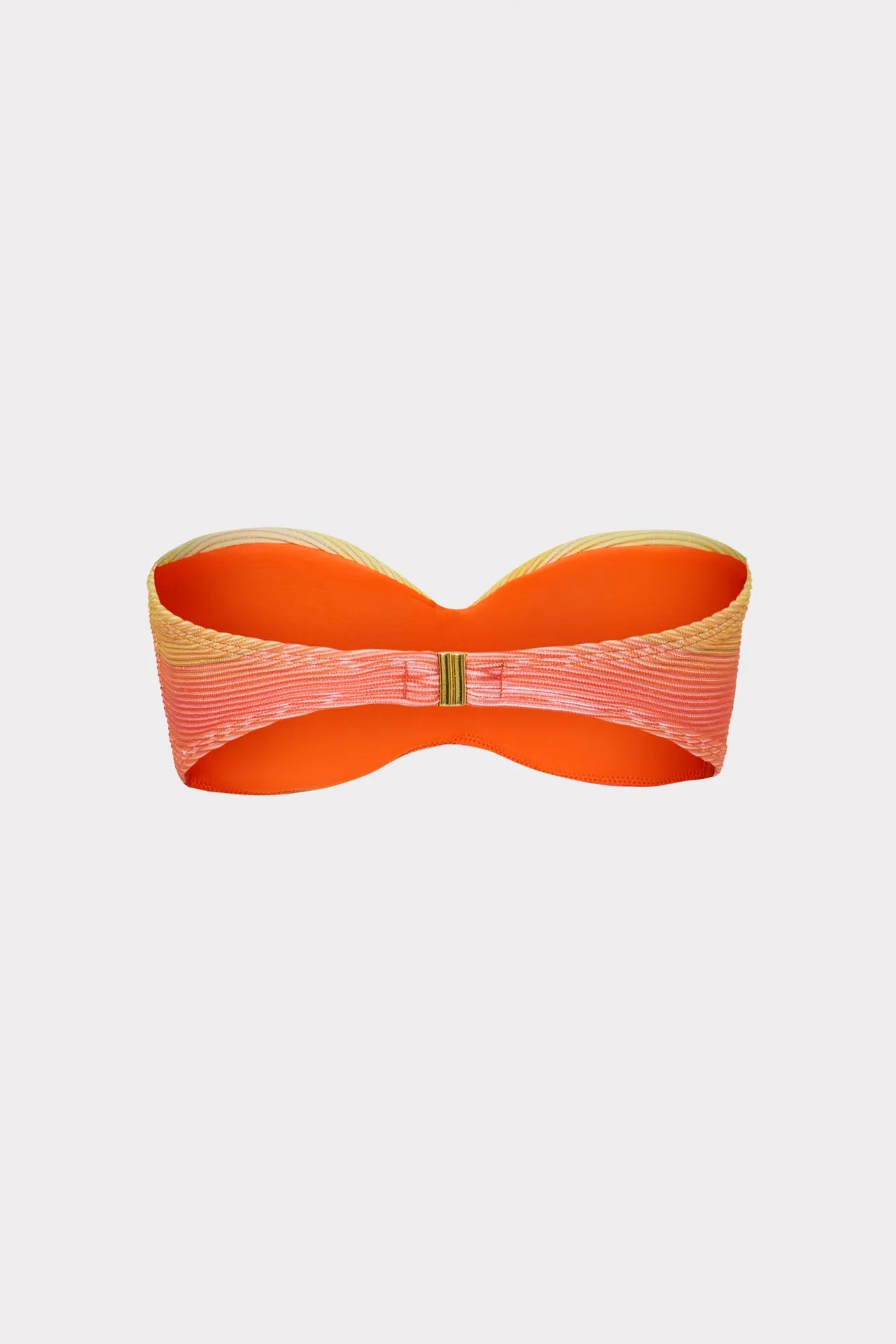 Twist Bandeau Top with Sunset Stripe Pattern