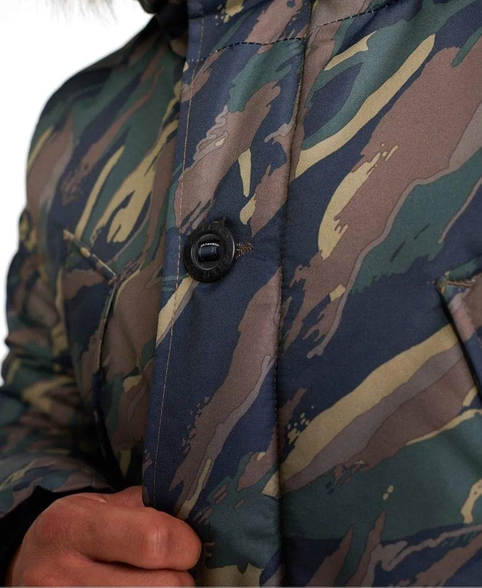 Green Camo Everest Parka Jacket by Superdry