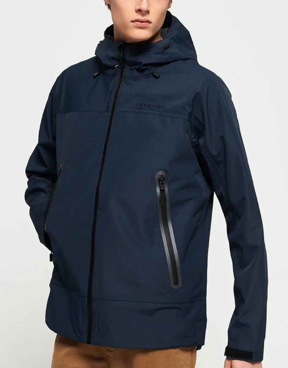 Navy Hydrotech Softshell Hooded Jacket from Superdry