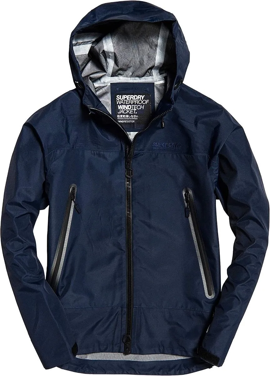 Navy Hydrotech Softshell Hooded Jacket from Superdry