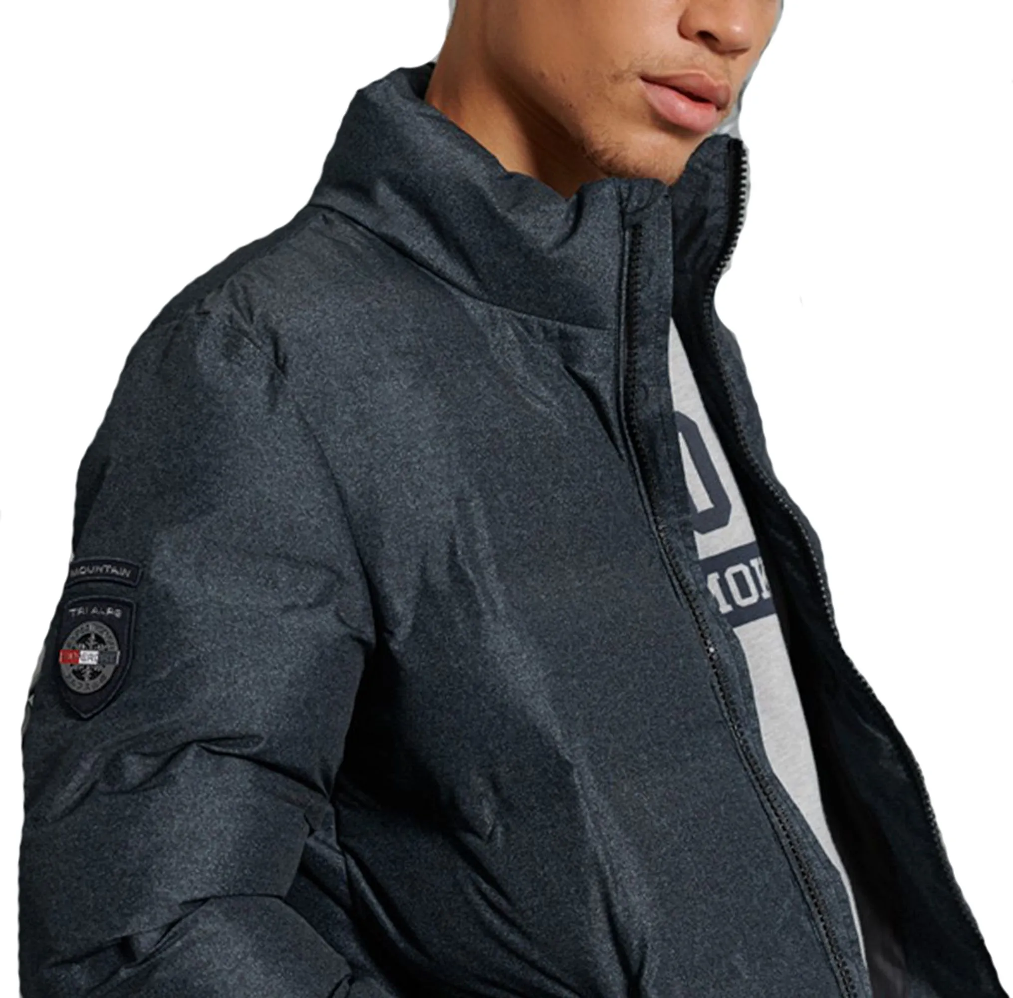 Charcoal Ultimate Radar Quilt Jacket by Superdry