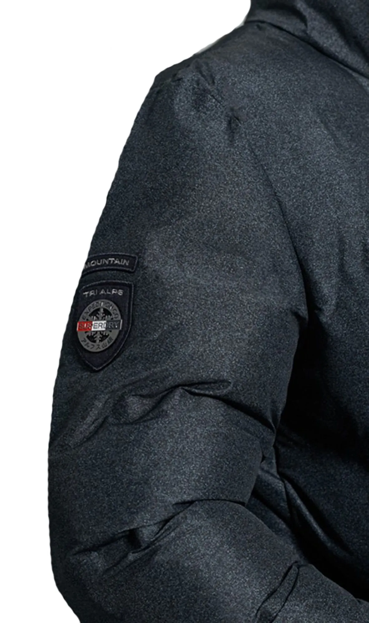 Charcoal Ultimate Radar Quilt Jacket by Superdry