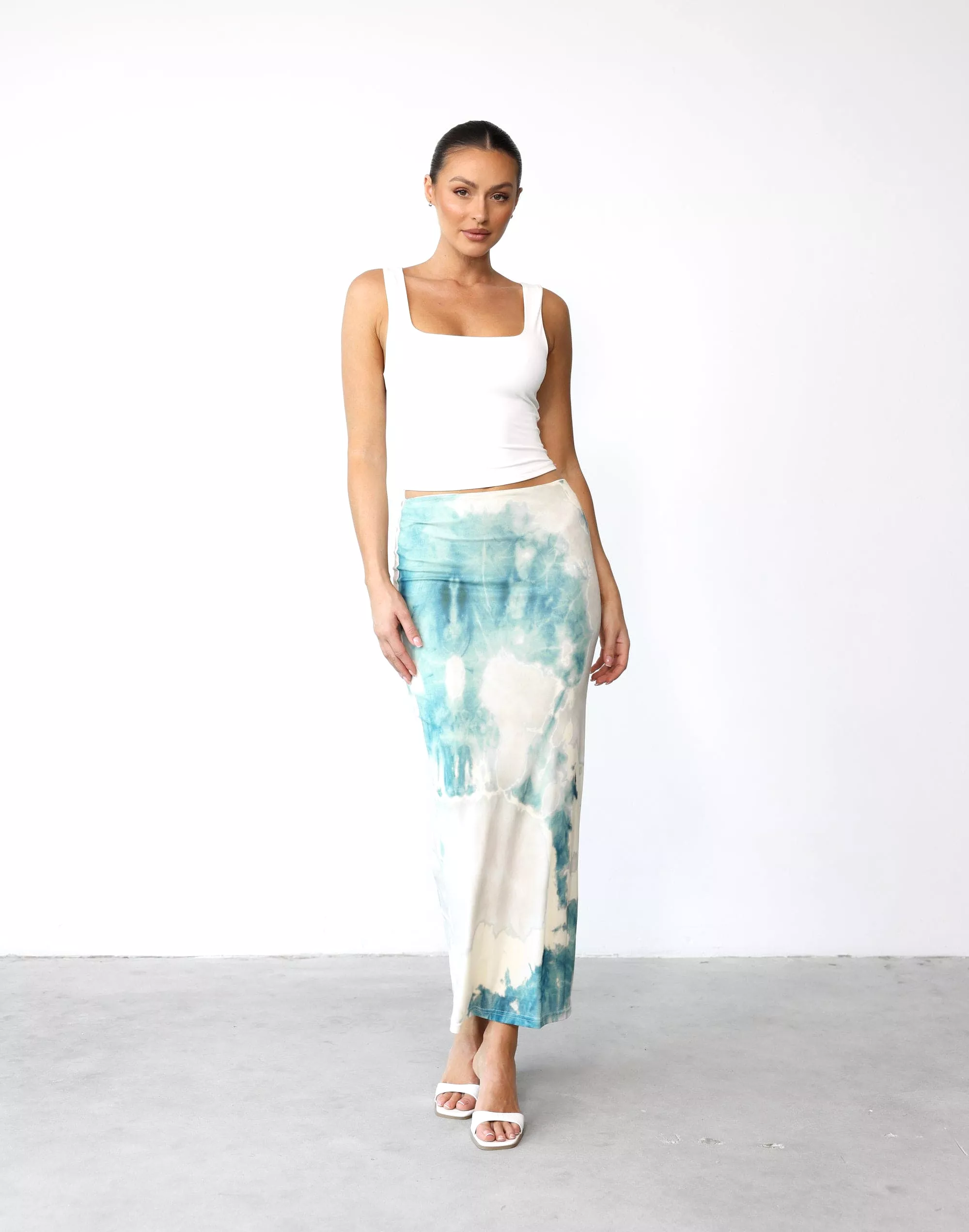 Tammy Maxi Skirt Blue Marble