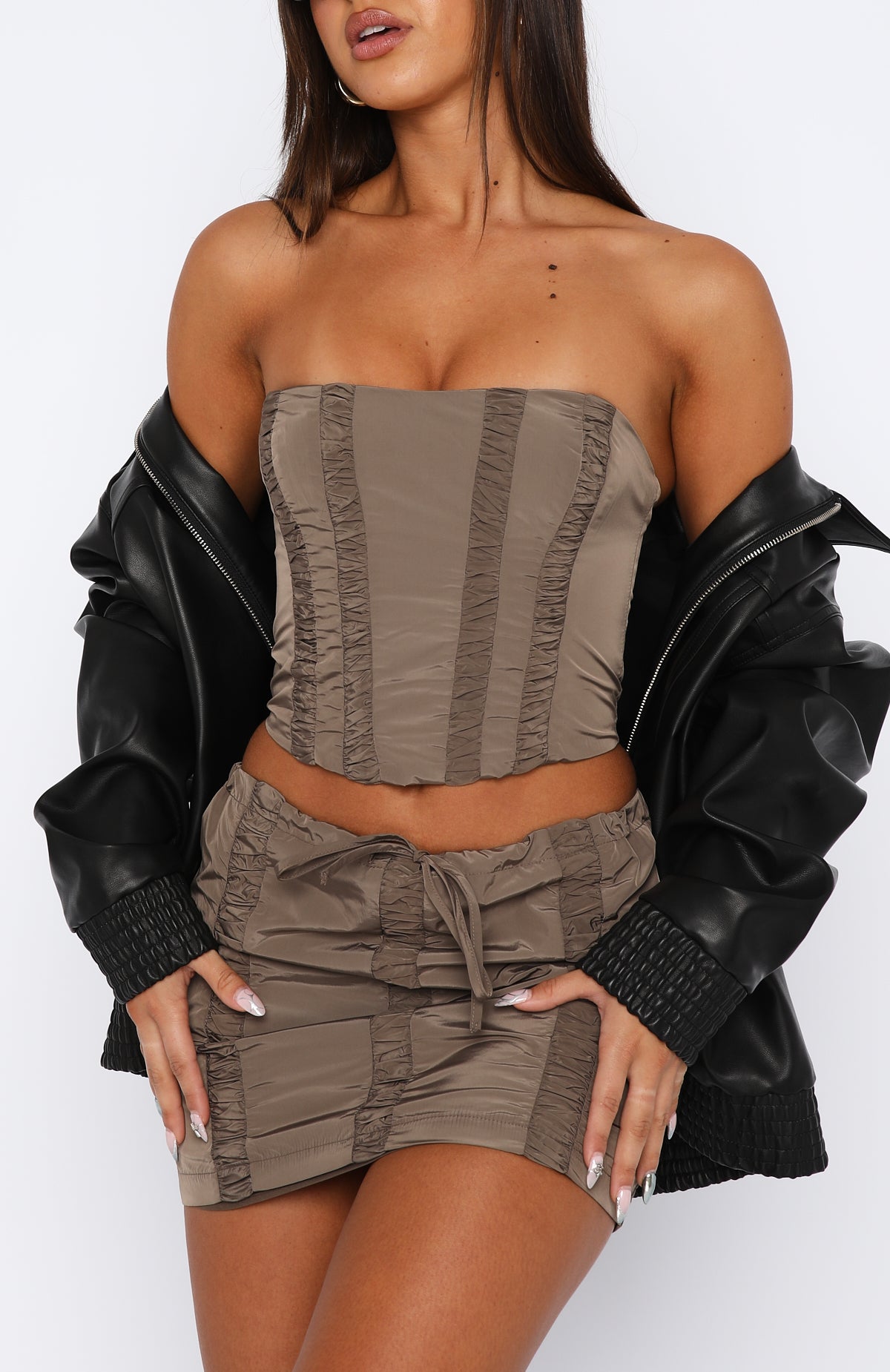 Taupe Bustier - Shop Between The Lines - Buy Now