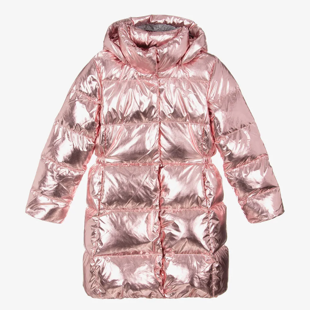 Teen Girls Pink Down Puffer Jacket - Shop Now