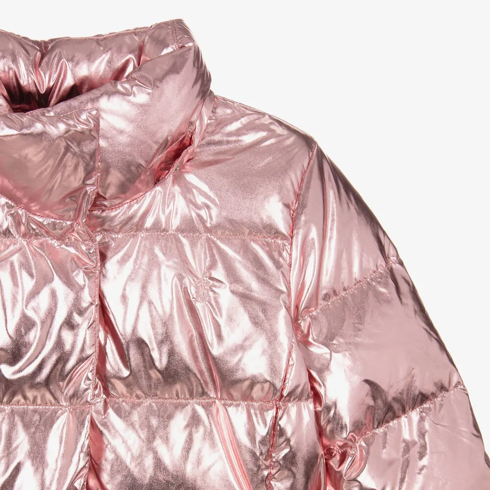 Teen Girls Pink Down Puffer Jacket - Shop Now