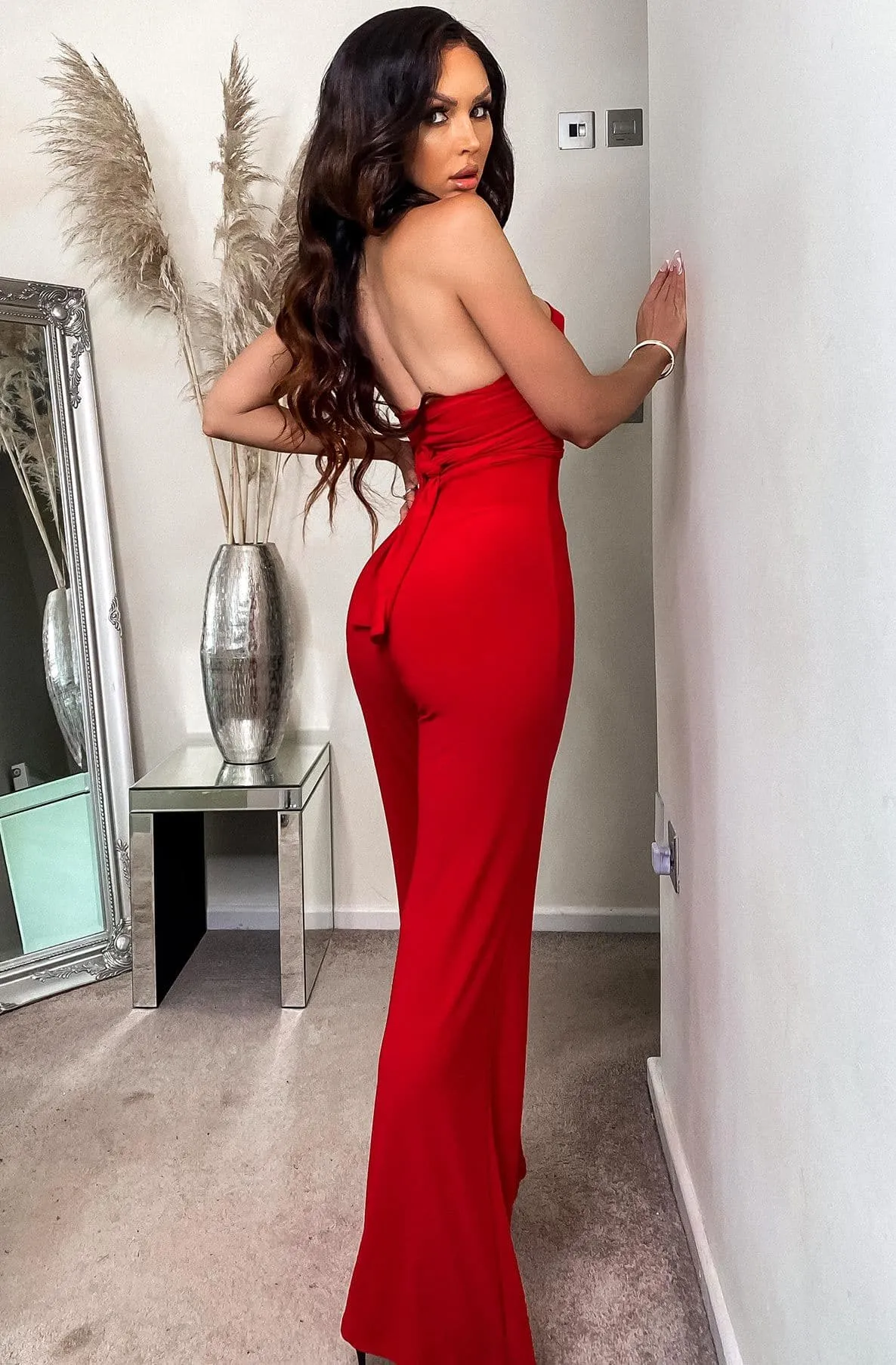 Buy Timeless Love NESSA BANDEAU TIE UP WIDE LEG JUMPSUIT Online