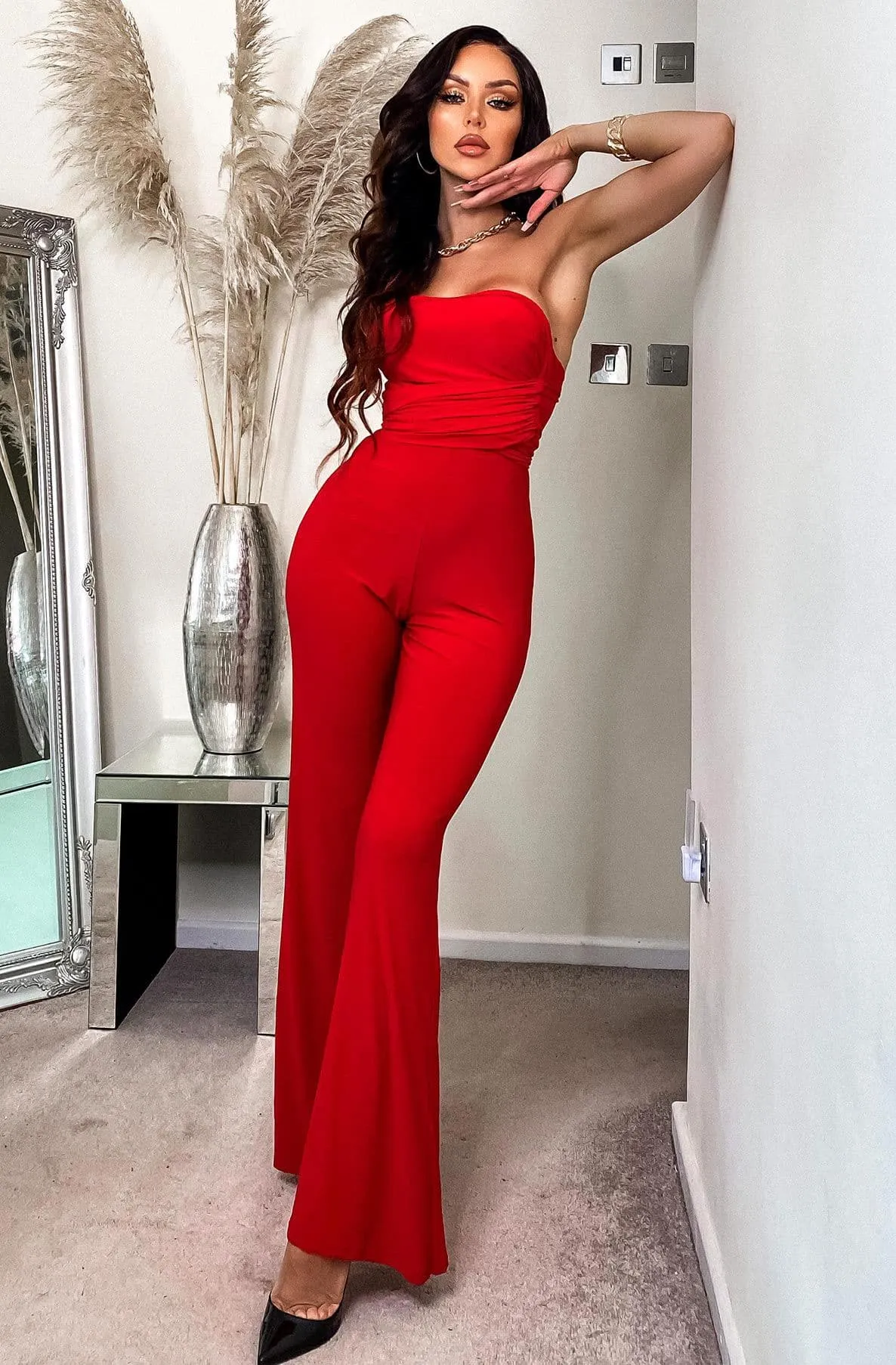 Buy Timeless Love NESSA BANDEAU TIE UP WIDE LEG JUMPSUIT Online