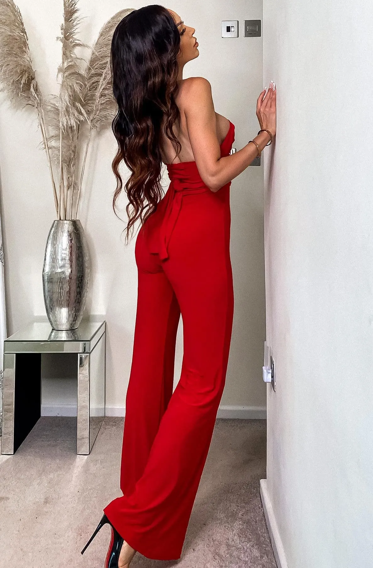 Buy Timeless Love NESSA BANDEAU TIE UP WIDE LEG JUMPSUIT Online