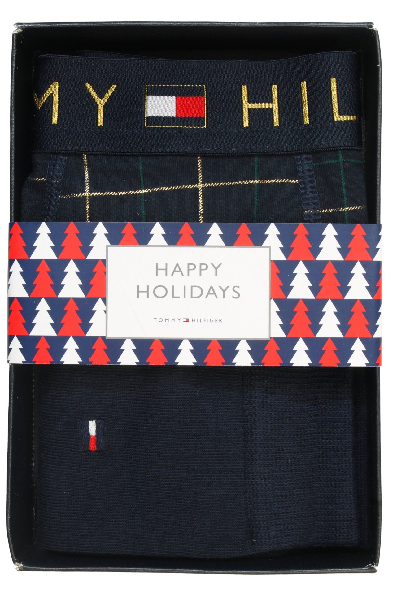 Tommy Hilfiger Mens Boxer Trunk and Sock Bundle