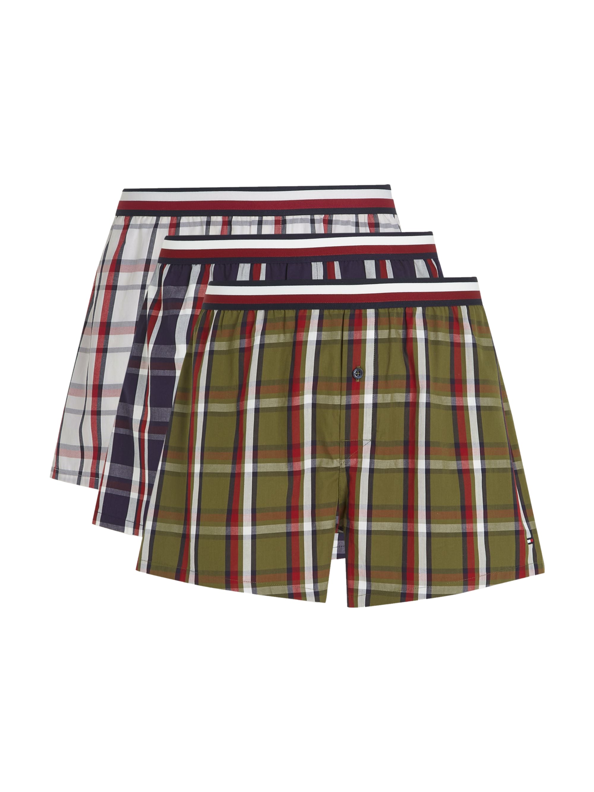 Tommy Hilfiger Mens Checkered Boxer Shorts - 3 Pack