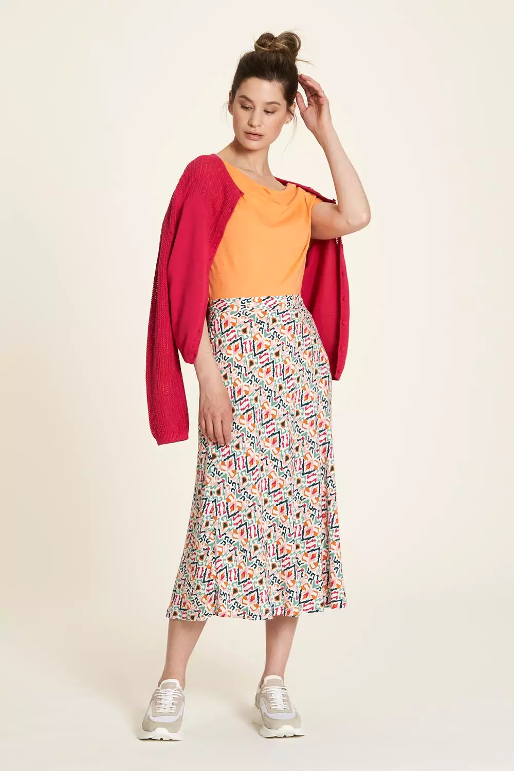 Tranquillo Ikat sustainable viscose skirt