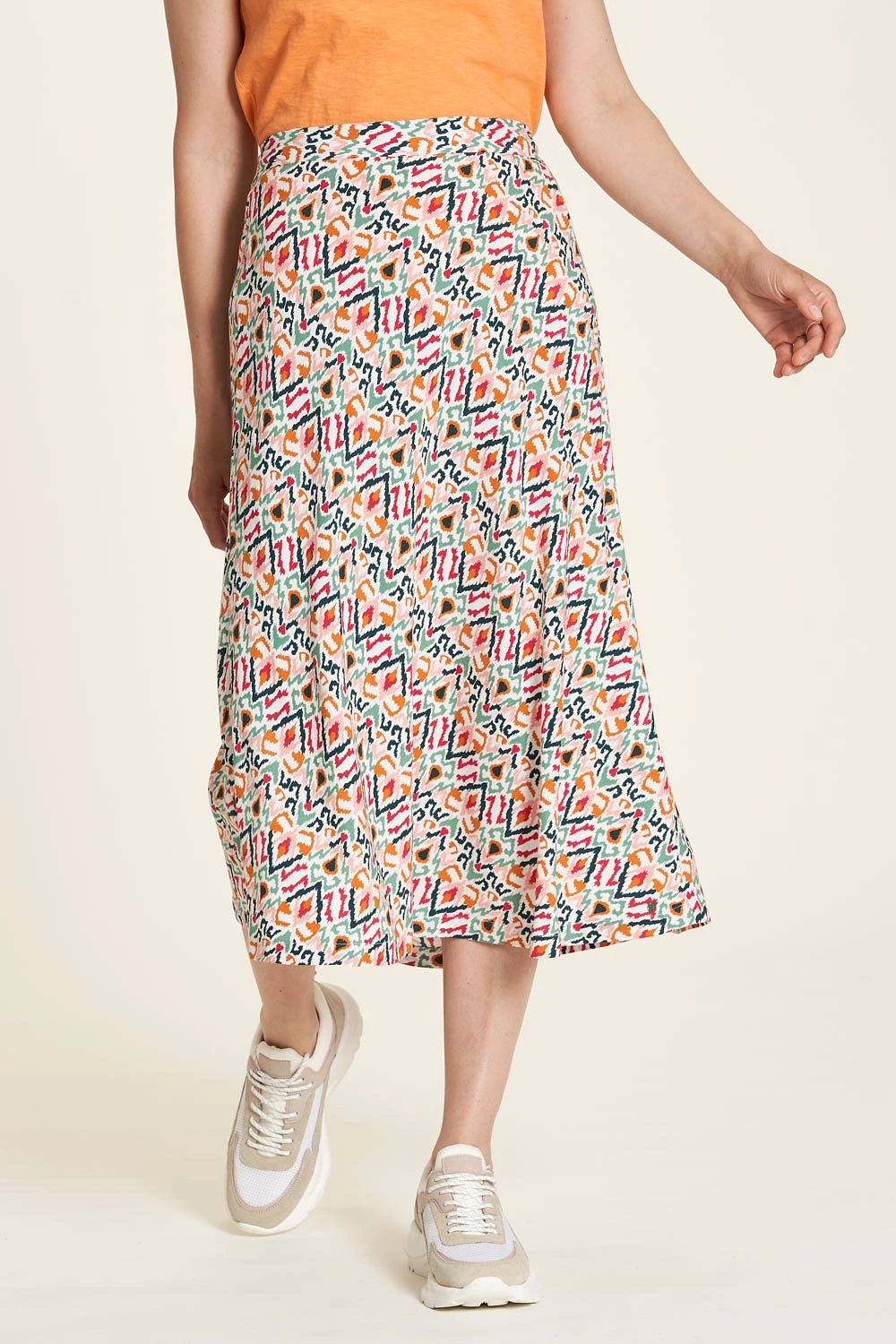 Tranquillo Ikat sustainable viscose skirt