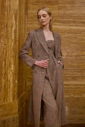 Tweed Coat for Travel - Clarence Houndstooth