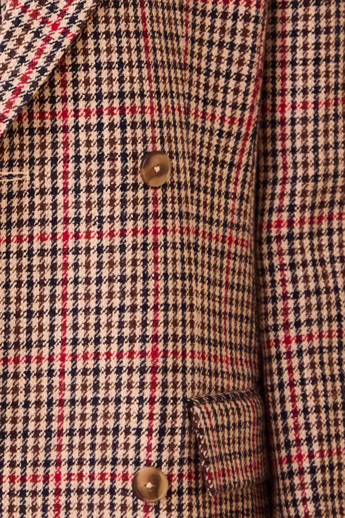 Tweed Coat for Travel - Clarence Houndstooth